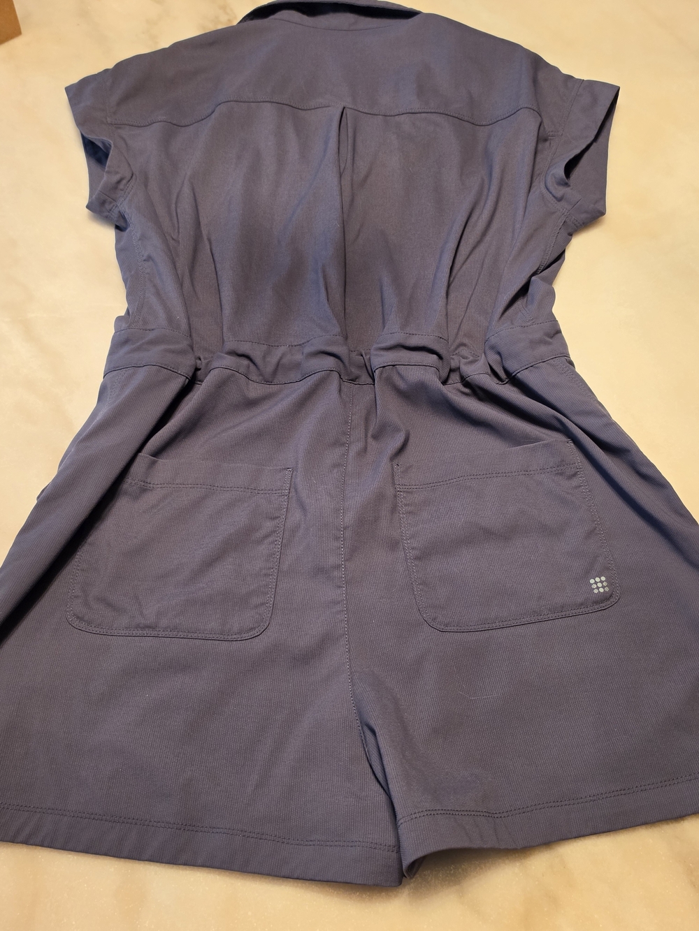 Title Nine Dark Grey Short-Sleeve Romper